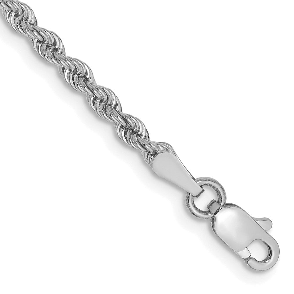 14K White Gold Regular Rope with Lobster Clasp Chain