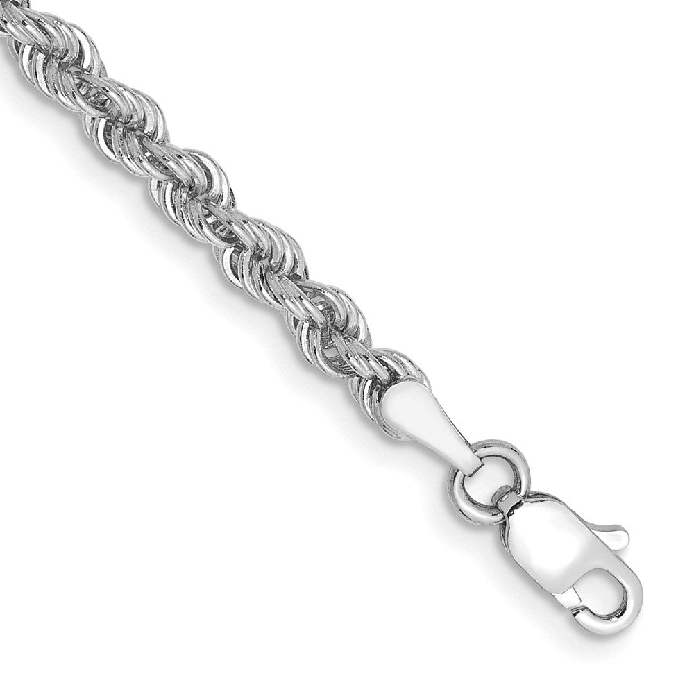 14K White Gold Regular Rope with Lobster Clasp Chain