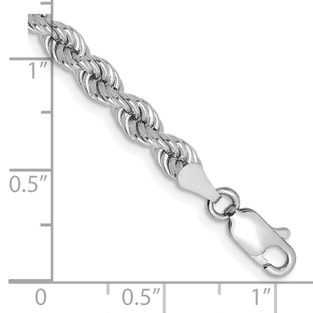 14K White Gold Regular Rope with Lobster Clasp Chain