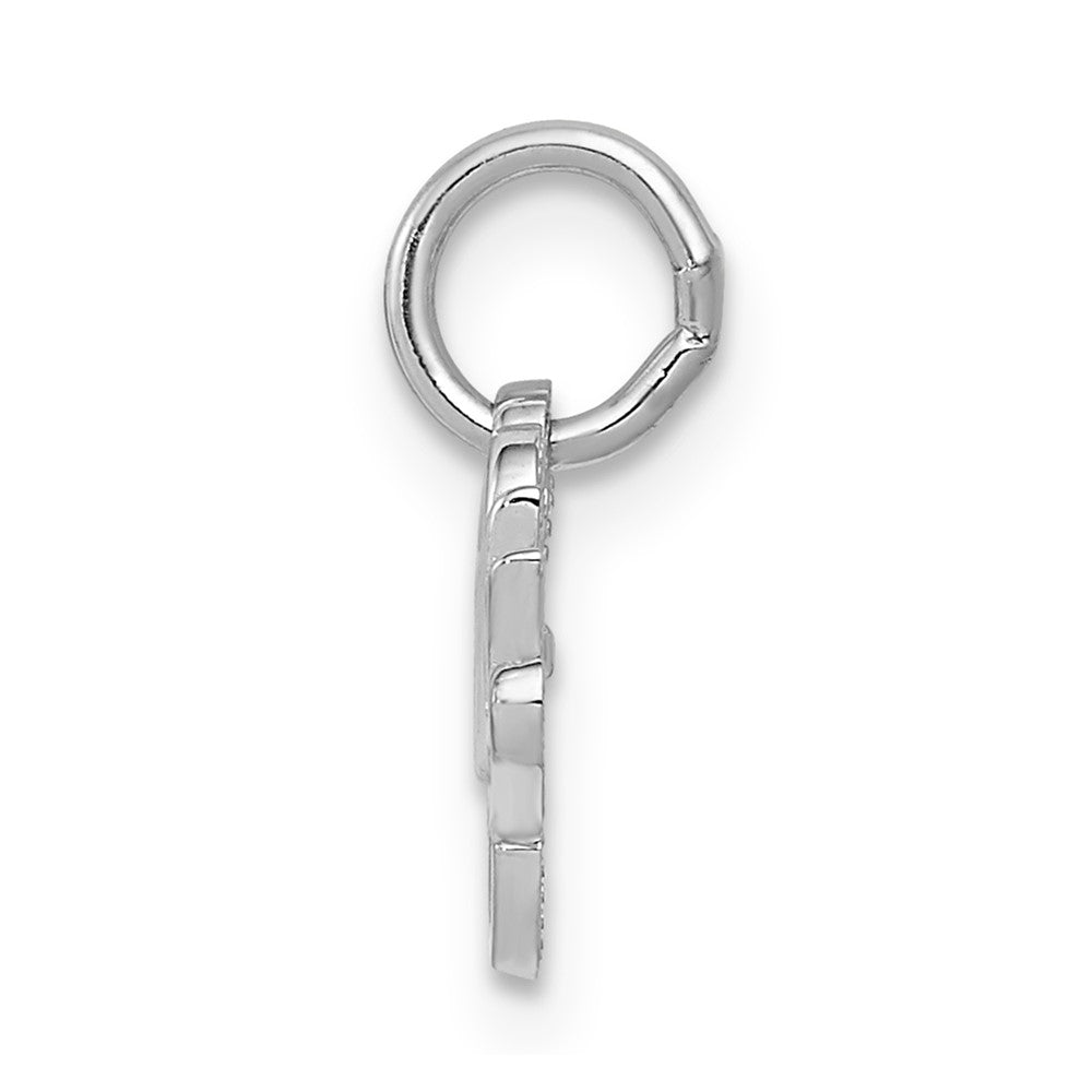 14k White Gold I Love You Charm