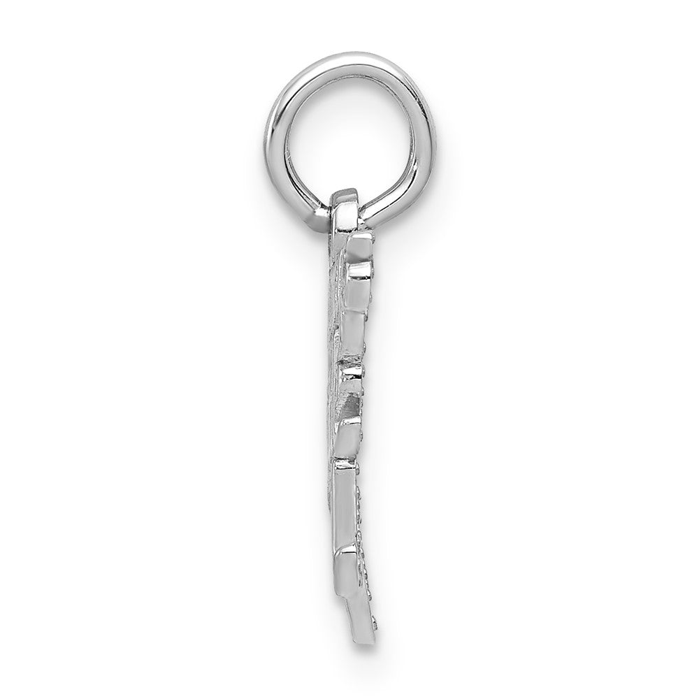 14k White Gold Mommy's Little Girl Charm