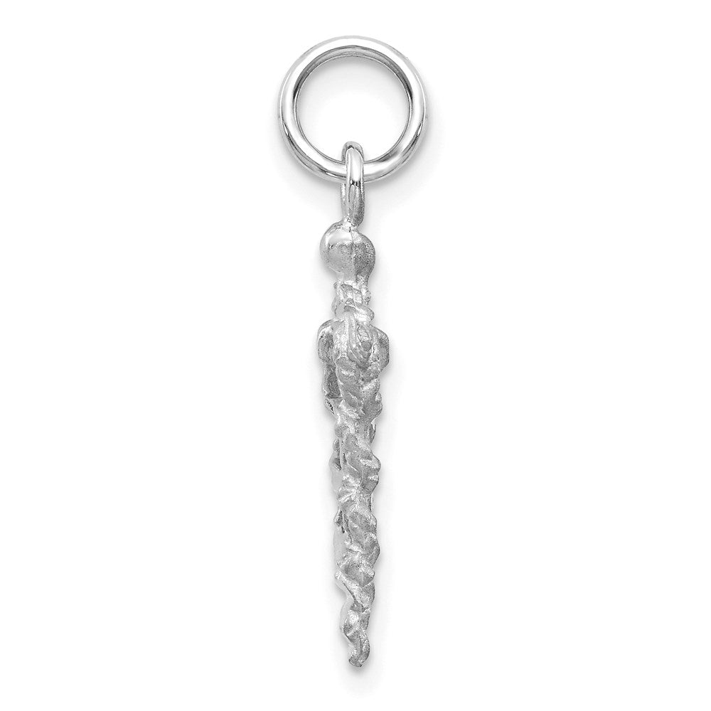 14k White Gold 3-D Caduceus Charm