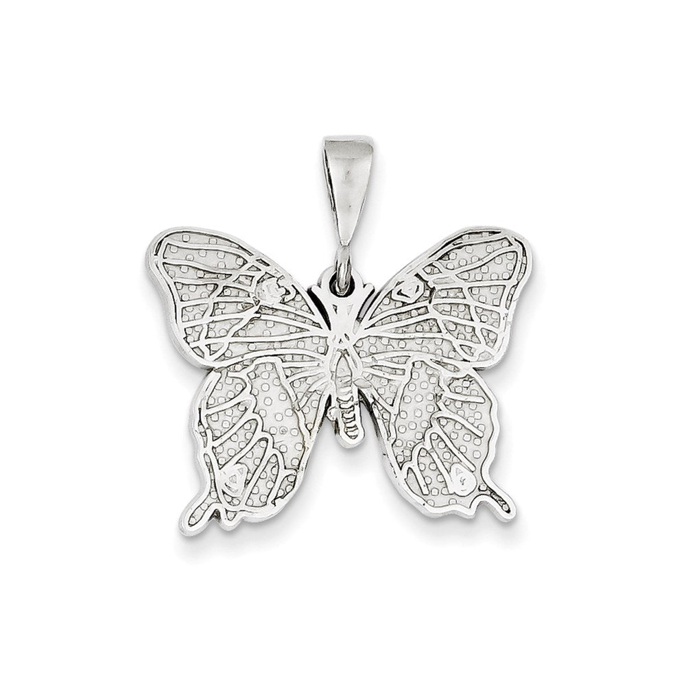 14k White Gold Butterfly Charm