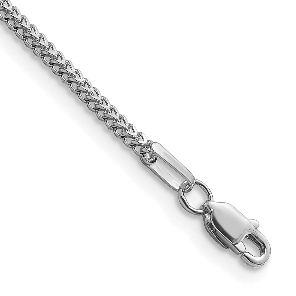 14K White Gold 8 inch 1.3mm Franco with Lobster Clasp Bracelet