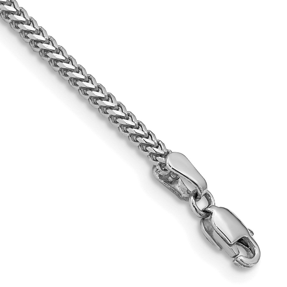 14K White Gold Franco with Lobster Clasp Bracelet