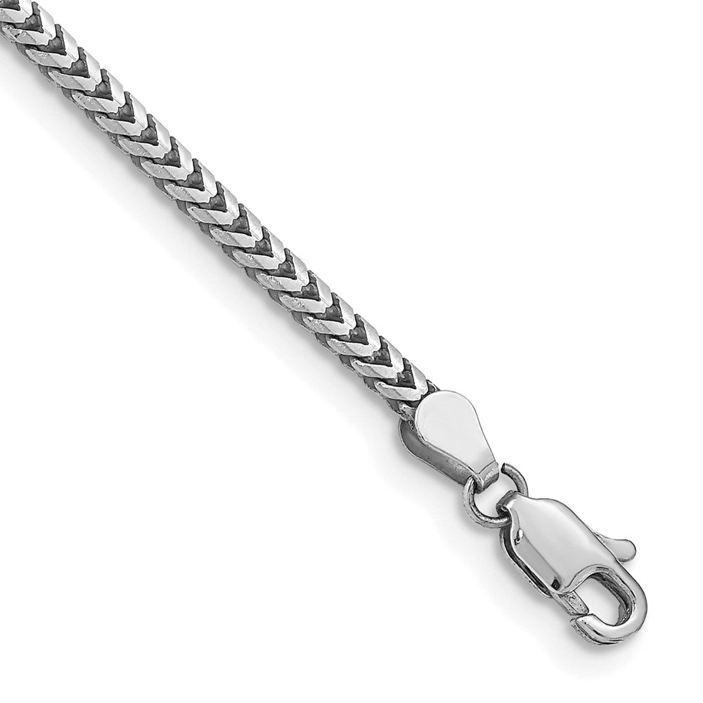 14K White Gold Franco with Lobster Clasp Bracelet