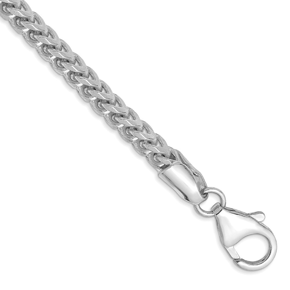 14K White Gold Franco with Fancy Lobster Clasp Bracelet
