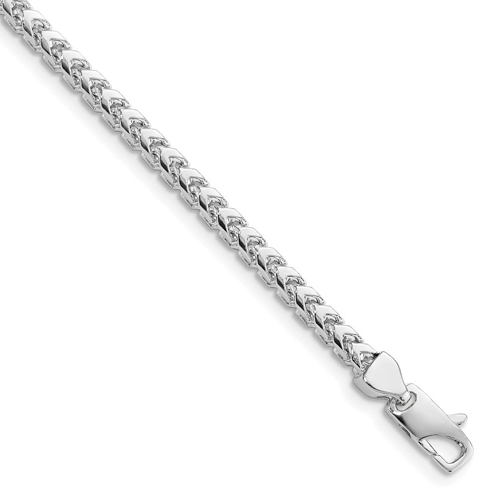 14K White Gold Franco with Fancy Lobster Clasp Bracelet