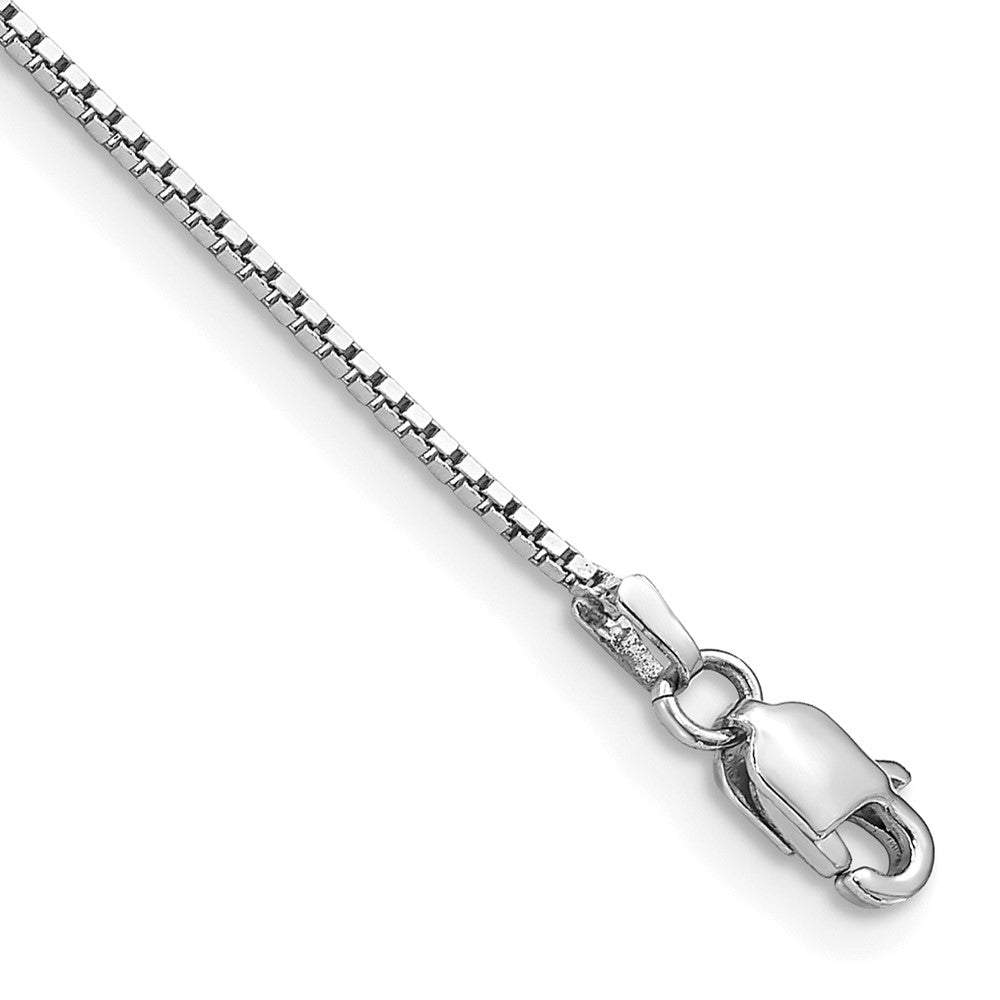 14K White Gold Box with Lobster Clasp Bracelet