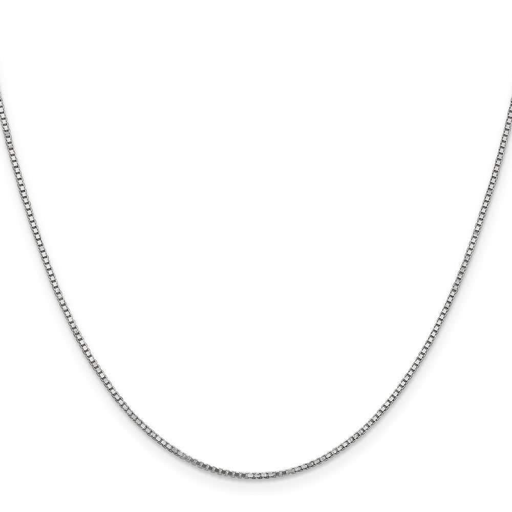 14K White Gold Box with Lobster Clasp Chain