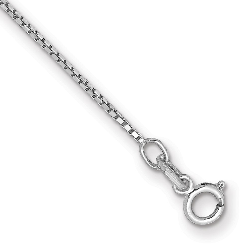 14K White Gold Box with Spring Ring Clasp Bracelet