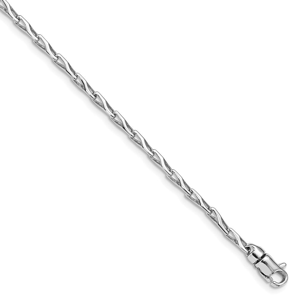 14K Hand Polished Fancy Link with Lobster Clasp Bracelet