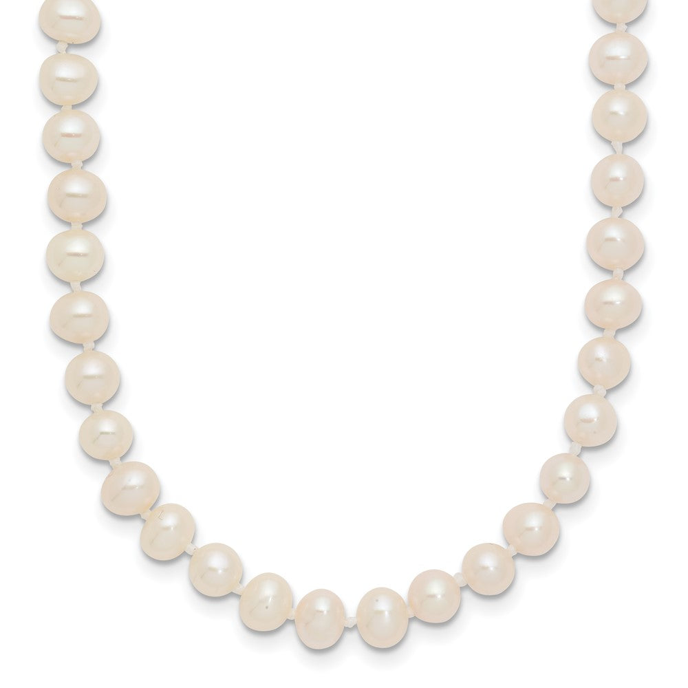 14k 4- White Near Round Freshwater Cultured Pearl Necklace