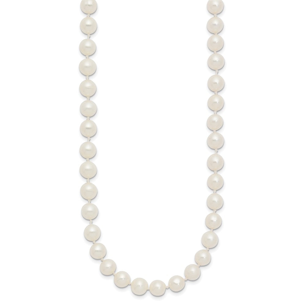 14k 6- White Near Round Freshwater Cultured Pearl Necklace