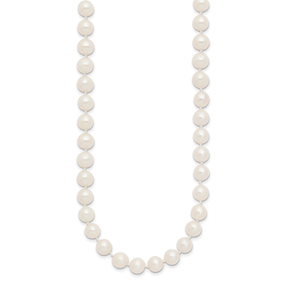 14k 7- White Near Round Freshwater Cultured Pearl Necklace