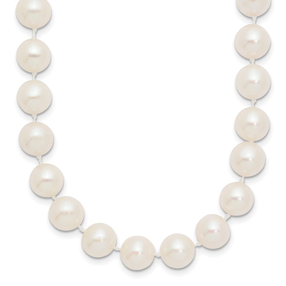 14k 8- White Near Round Freshwater Cultured Pearl Necklace