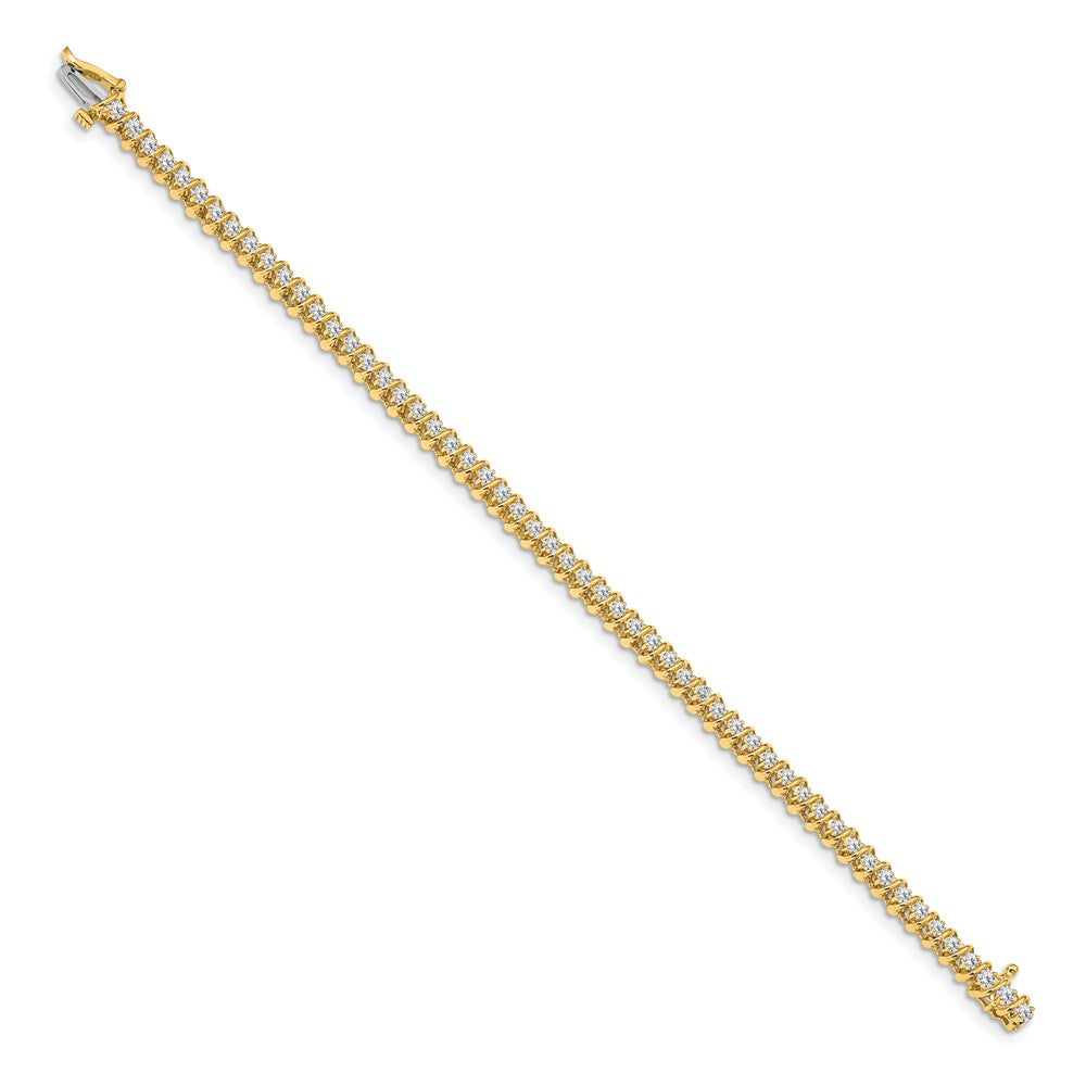 14k Complete 0.93 carat Round VS Diamond Fancy Spiral Tennis Bracelet