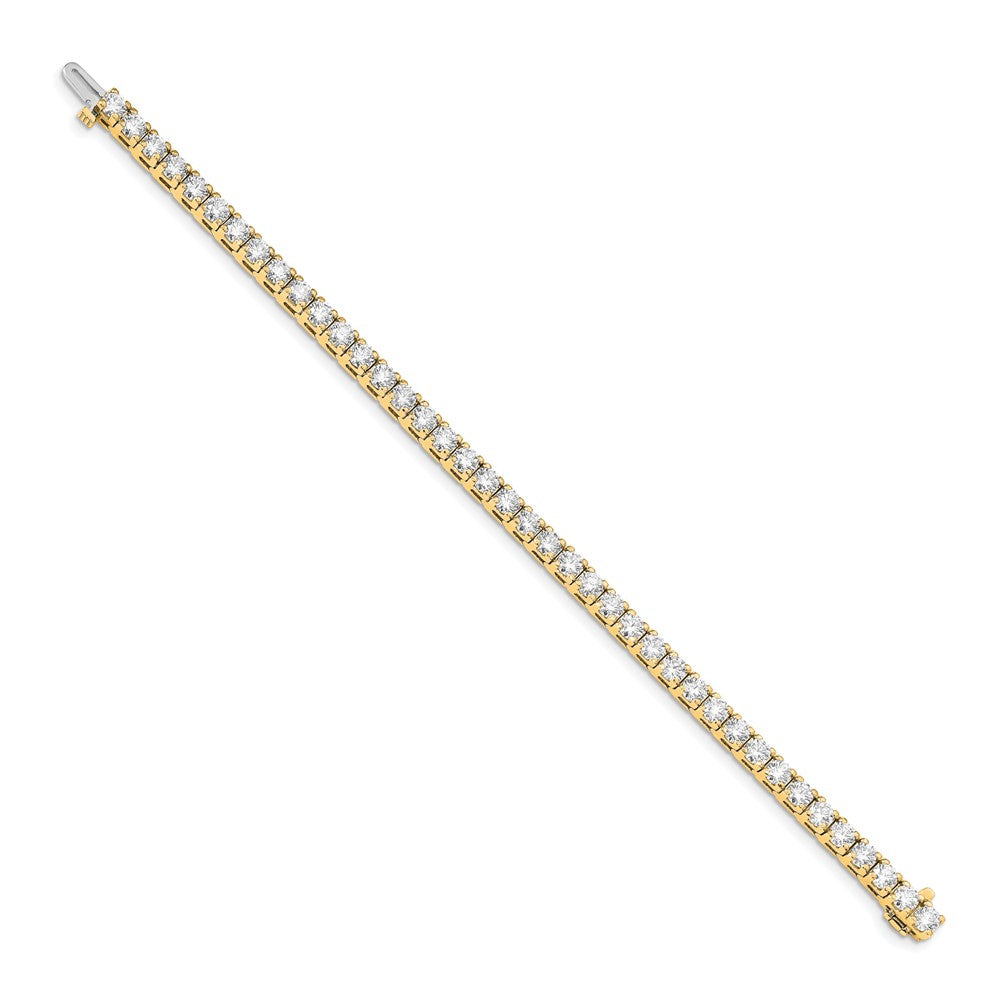 14k Complete 10.8 carat Round AAA Diamond 4-prong Tennis Bracelet