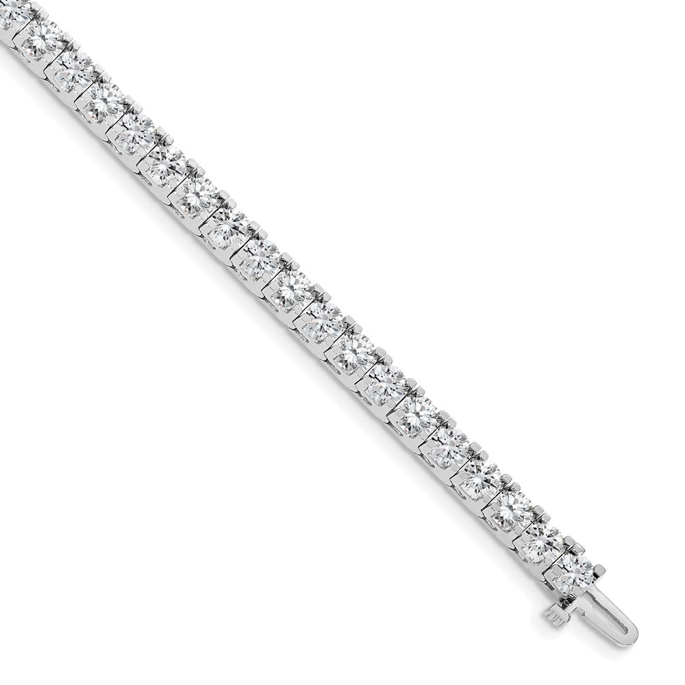 14k White Gold Complete 12.5 carat Round VS Diamond 4-prong Tennis Bracelet