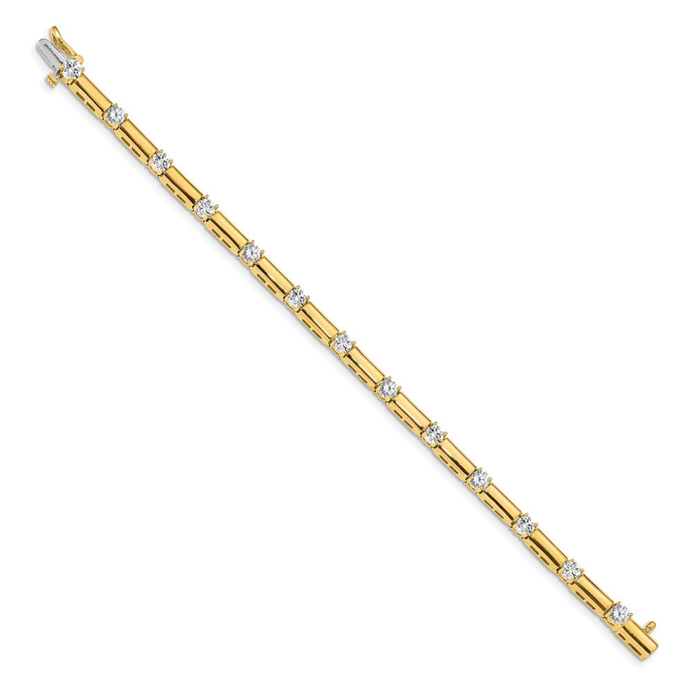 14k Complete 2.8 carat Round AAA Diamond Bar Link Tennis Bracelet