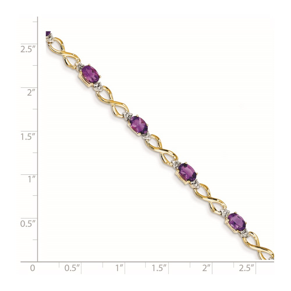 14k Amethyst/Diamond Bracelet