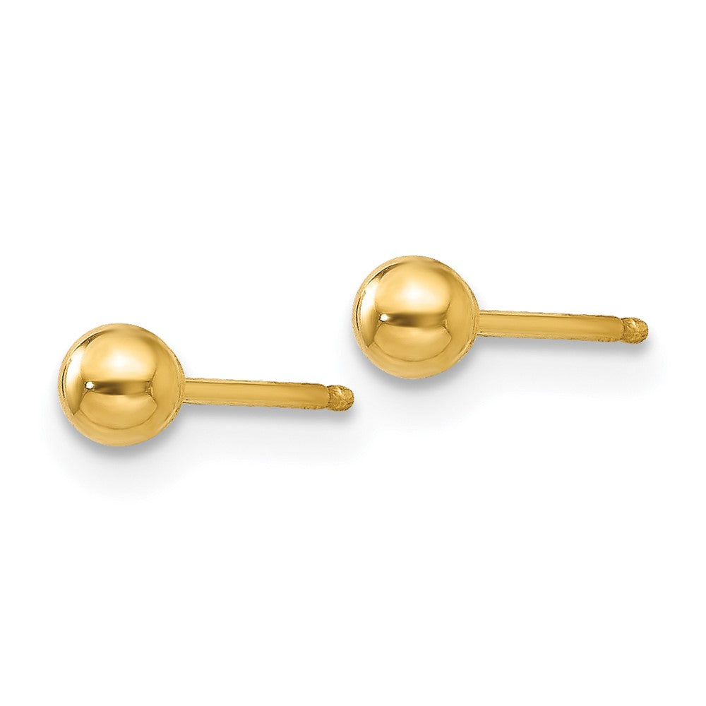 14k Polished Ball Post Earrings