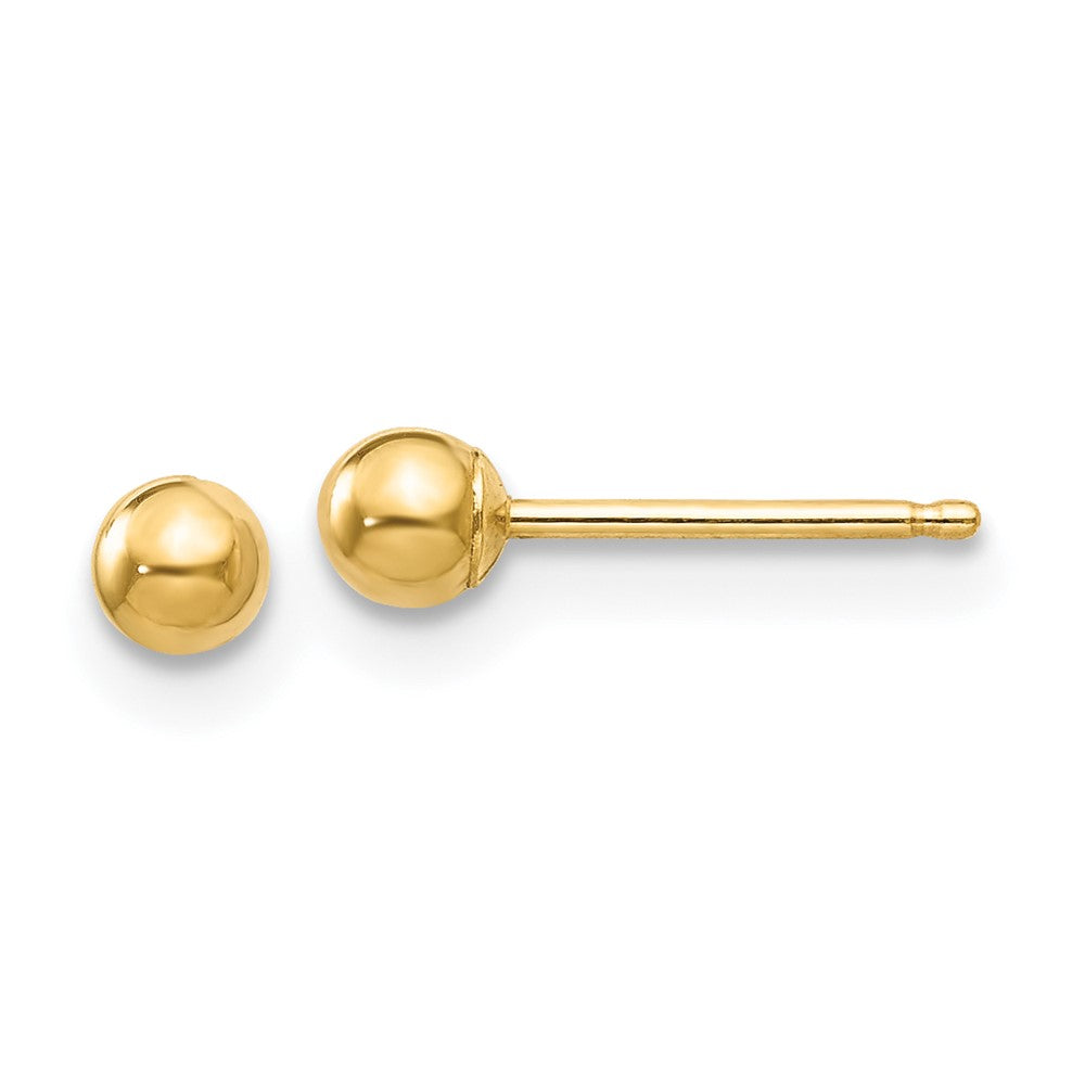 14k Polished Ball Post Earrings