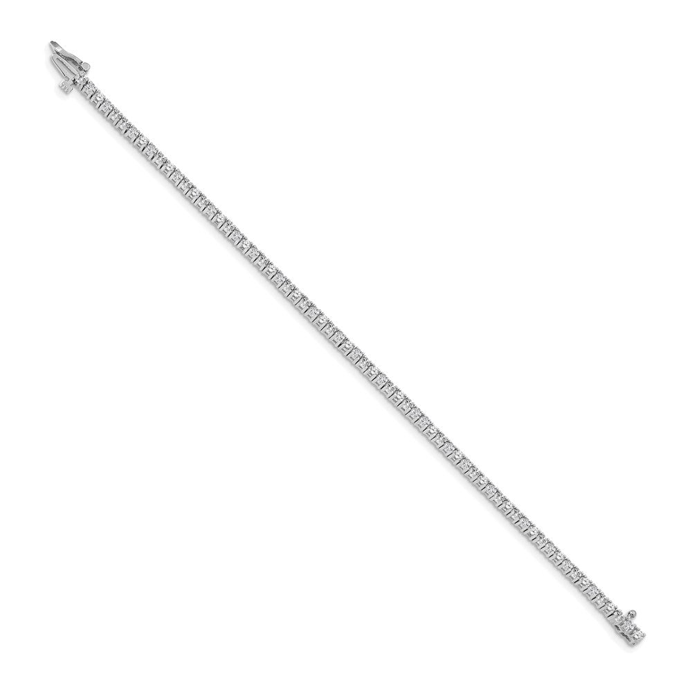 14k White Gold Complete 1.84 carat Round A Diamond 4-prong Tennis Bracelet