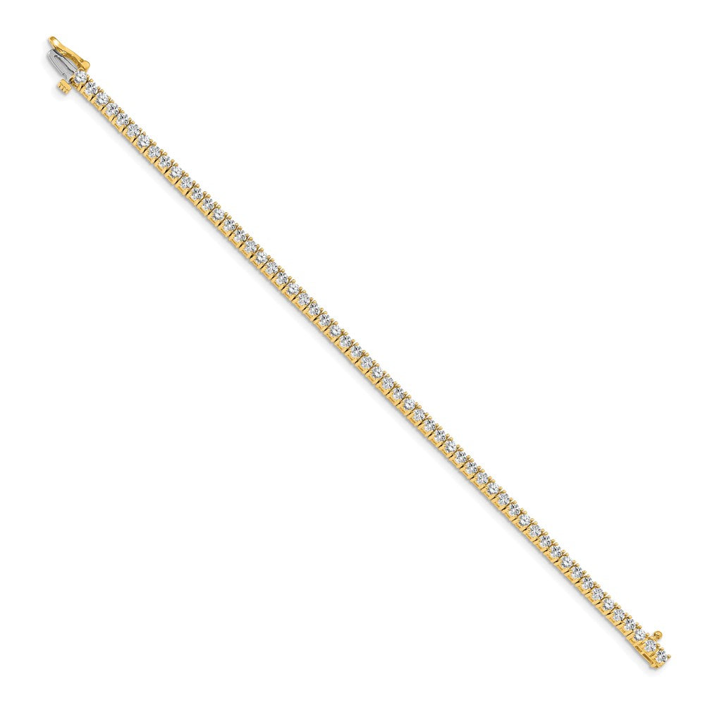 14k Complete 3.92 carat Round VS Diamond 4-prong Tennis Bracelet
