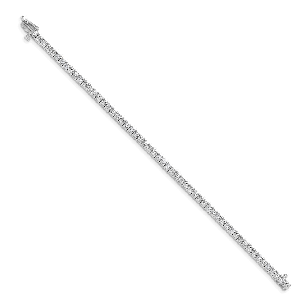 14k White Gold Complete 3.92 carat Round VS Diamond 4-prong Tennis Bracelet