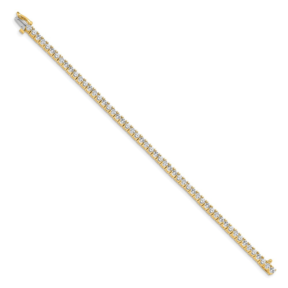 14k Complete 4.92 carat Round A Diamond 4-prong Tennis Bracelet