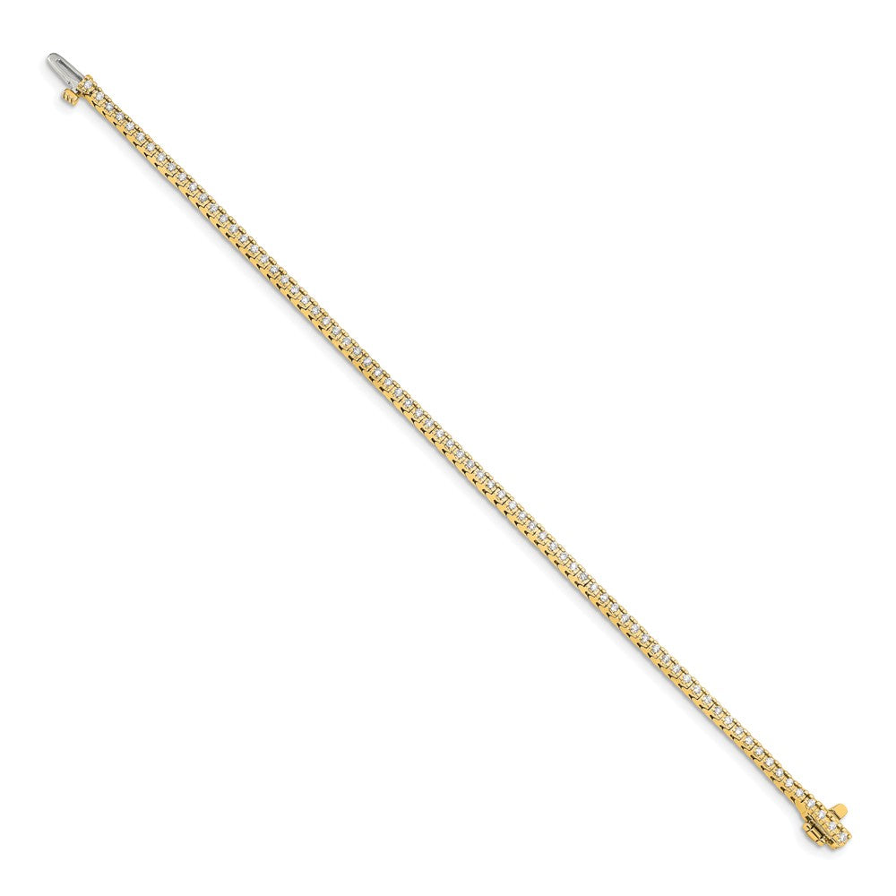 14k Complete 1.25 carat Round AAA Diamond 4-prong Tennis Bracelet