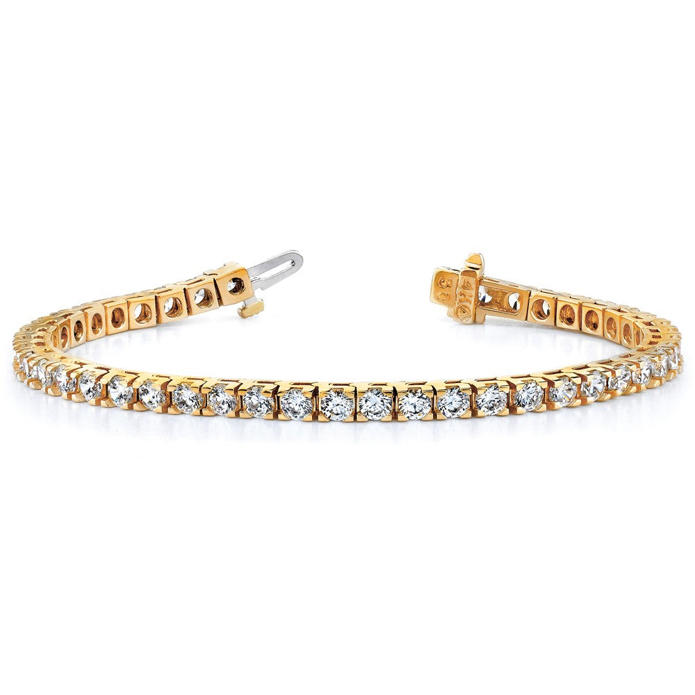 14k Complete 1.25 carat Round VS Diamond 4-prong Tennis Bracelet