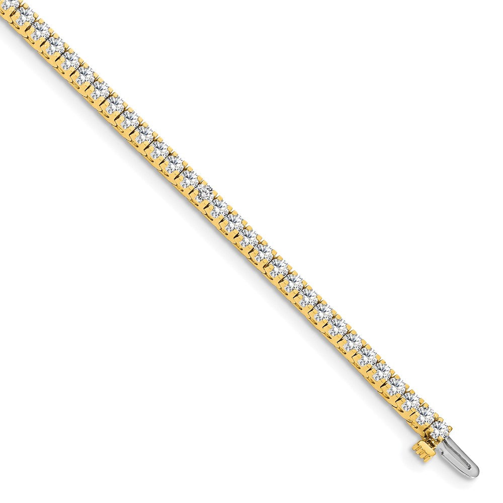 14k Complete 2.17 carat Round AAA Diamond 4-prong Tennis Bracelet
