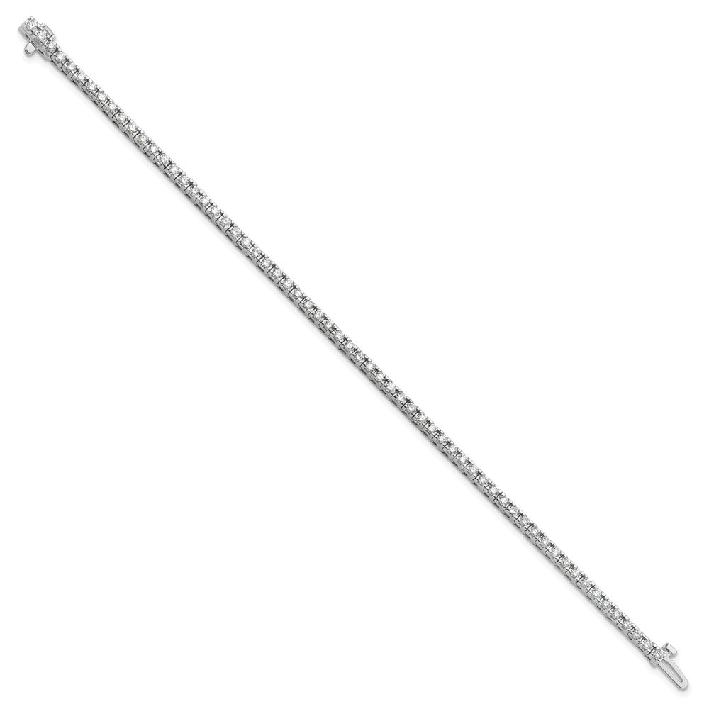 14k White Gold Complete 2.17 carat Round AAA Diamond 4-prong Tennis Bracelet