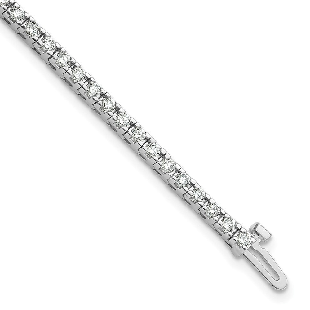 14k White Gold Complete 2.17 carat Round VS Diamond 4-prong Tennis Bracelet