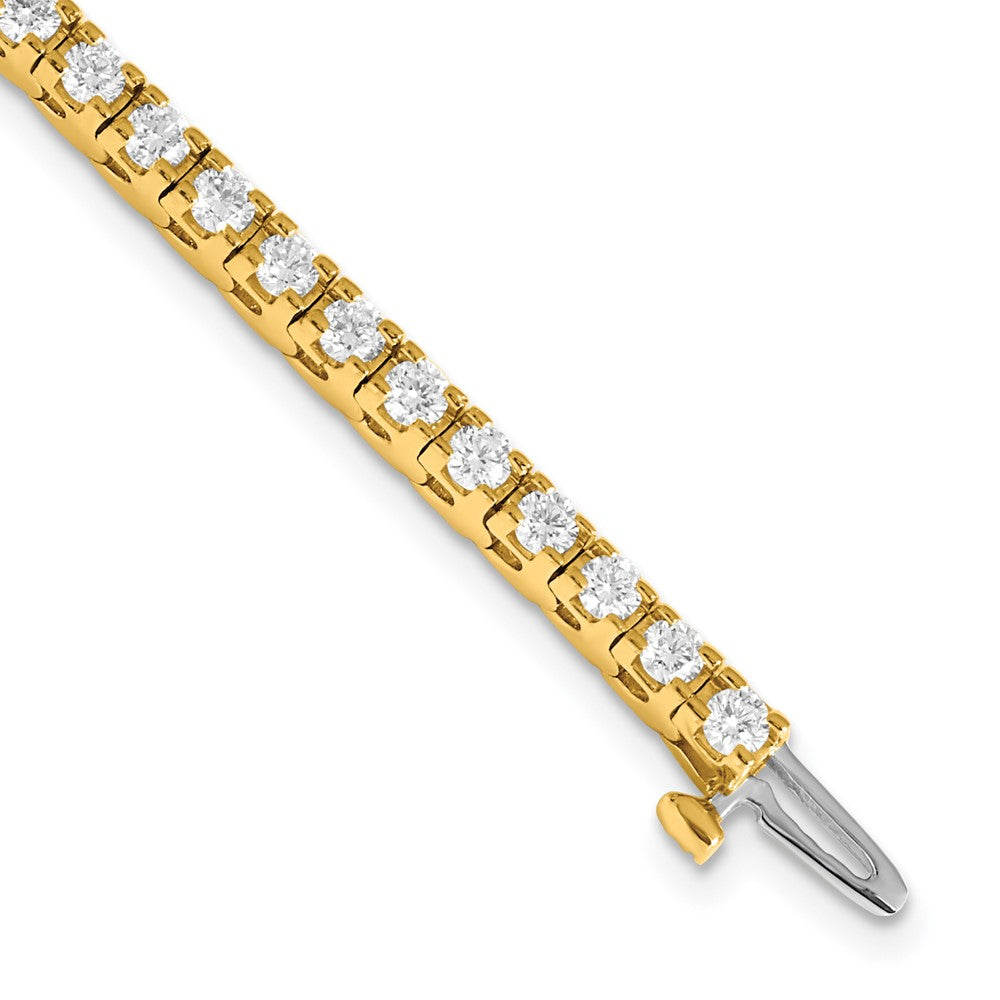 14k Complete 2.86 carat Round VS Diamond 4-prong Tennis Bracelet