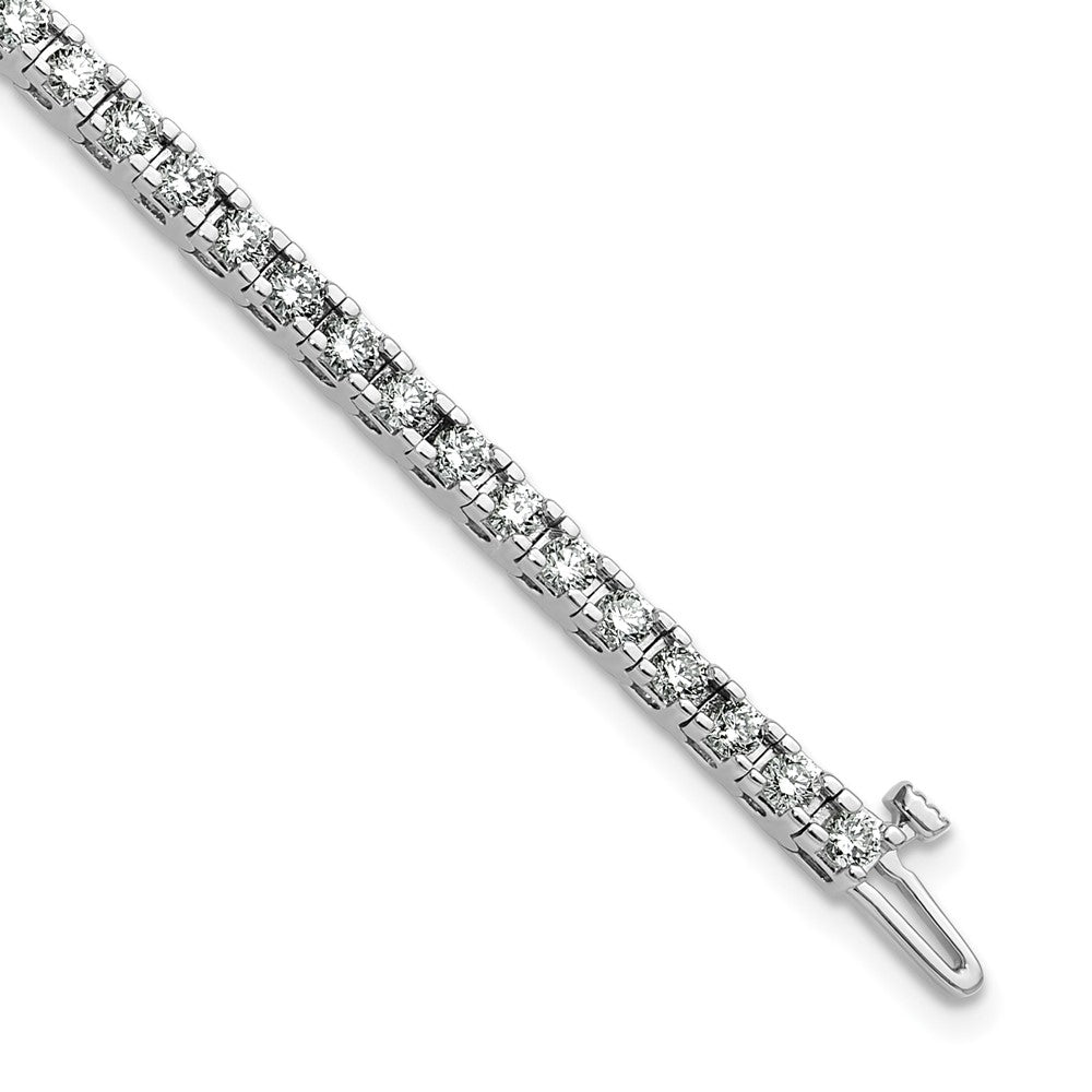 14k White Gold Complete 2.86 carat Round VS Diamond 4-prong Tennis Bracelet