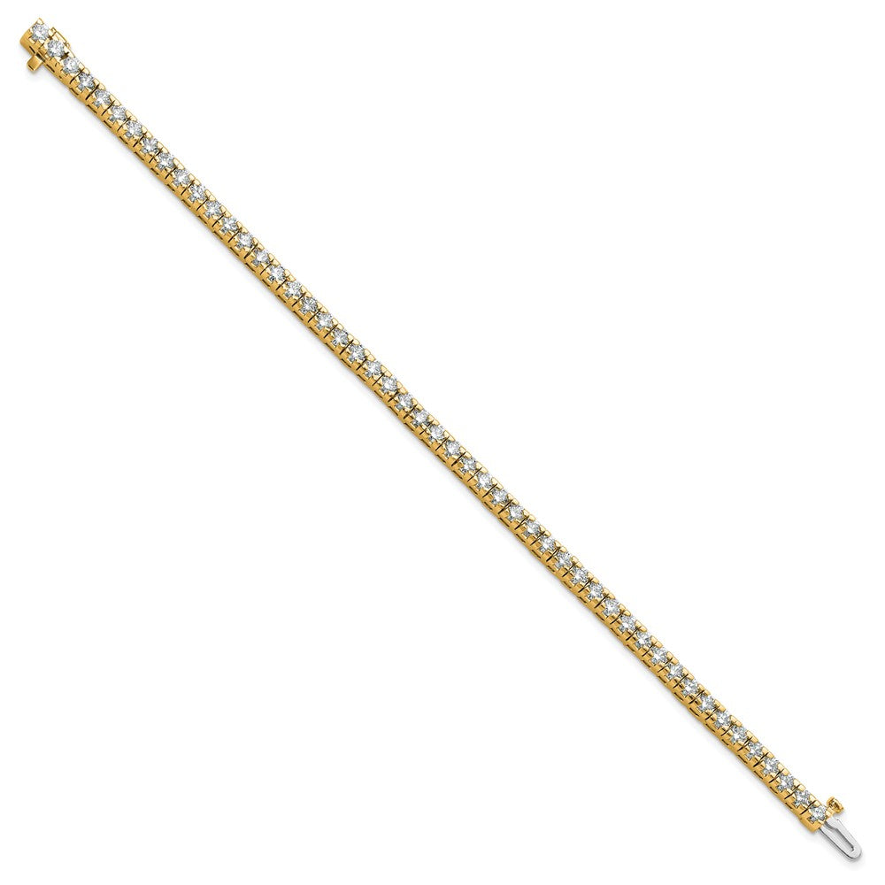 14k Complete 4.65 carat Round VS Diamond 4-prong Tennis Bracelet