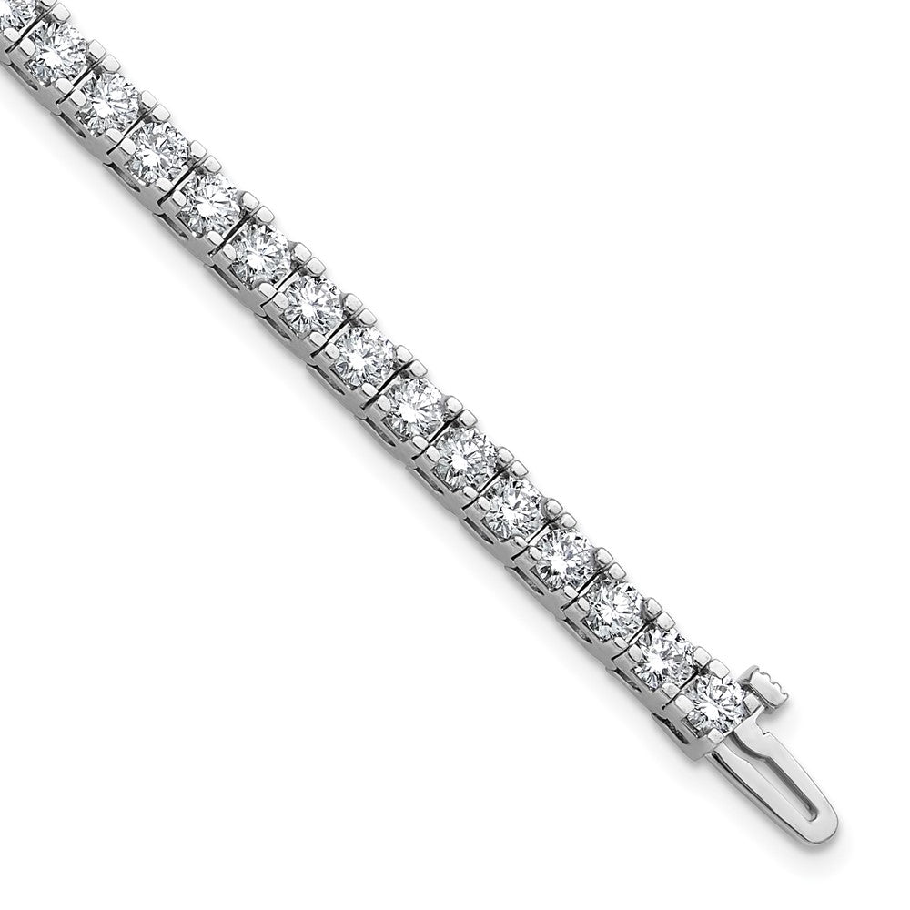 14k White Gold Complete 6.44 carat Round VS Diamond 4-prong Tennis Bracelet