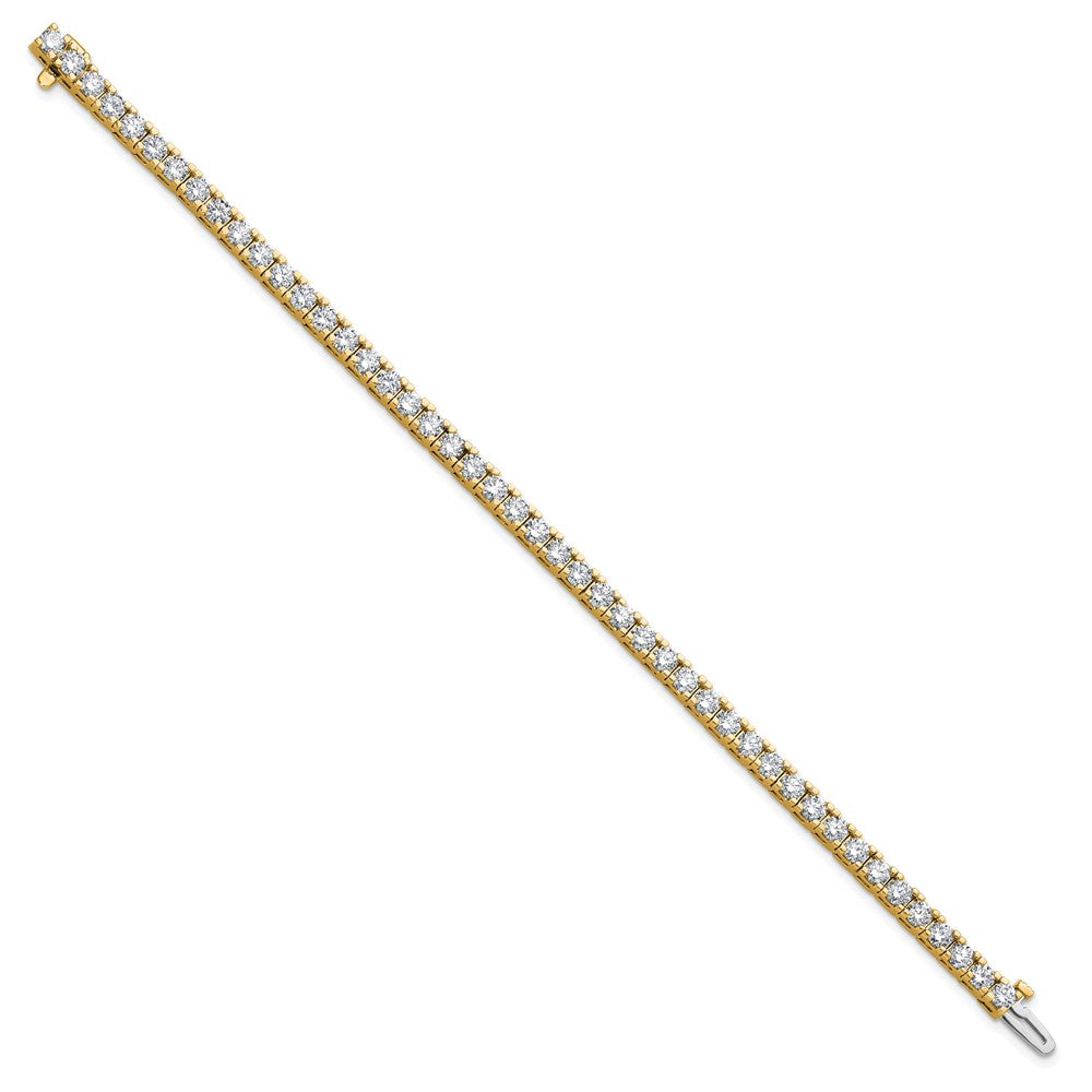 14k Complete 6.44 carat Round VS Diamond 4-prong Tennis Bracelet