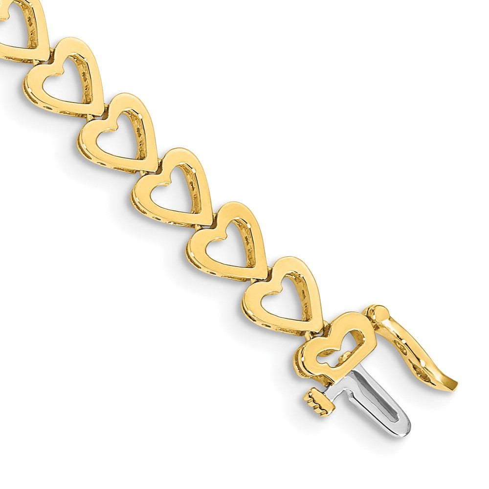 14k Holds 25 Stones up to Heart-Shaped Add-a-Diamond Bracelet
