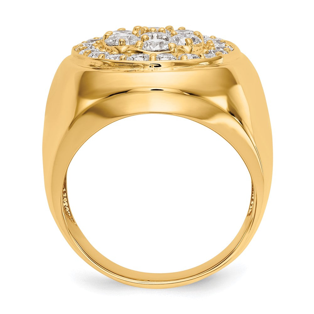 IB Goodman 14k 2.87 carat VS Diamond Mens Cluster Ring
