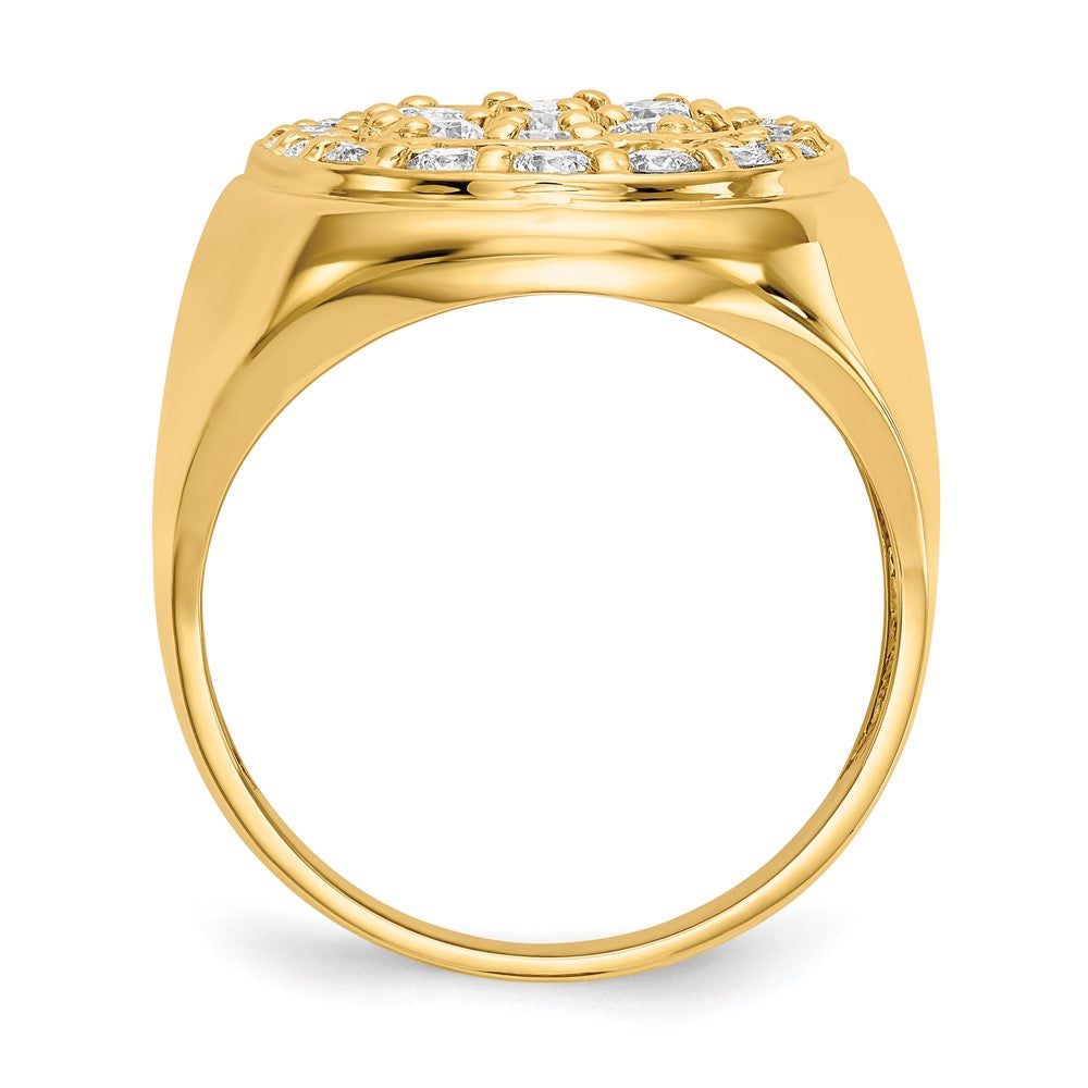 IB Goodman 14k 2 carat AA Diamond Mens Cluster Ring