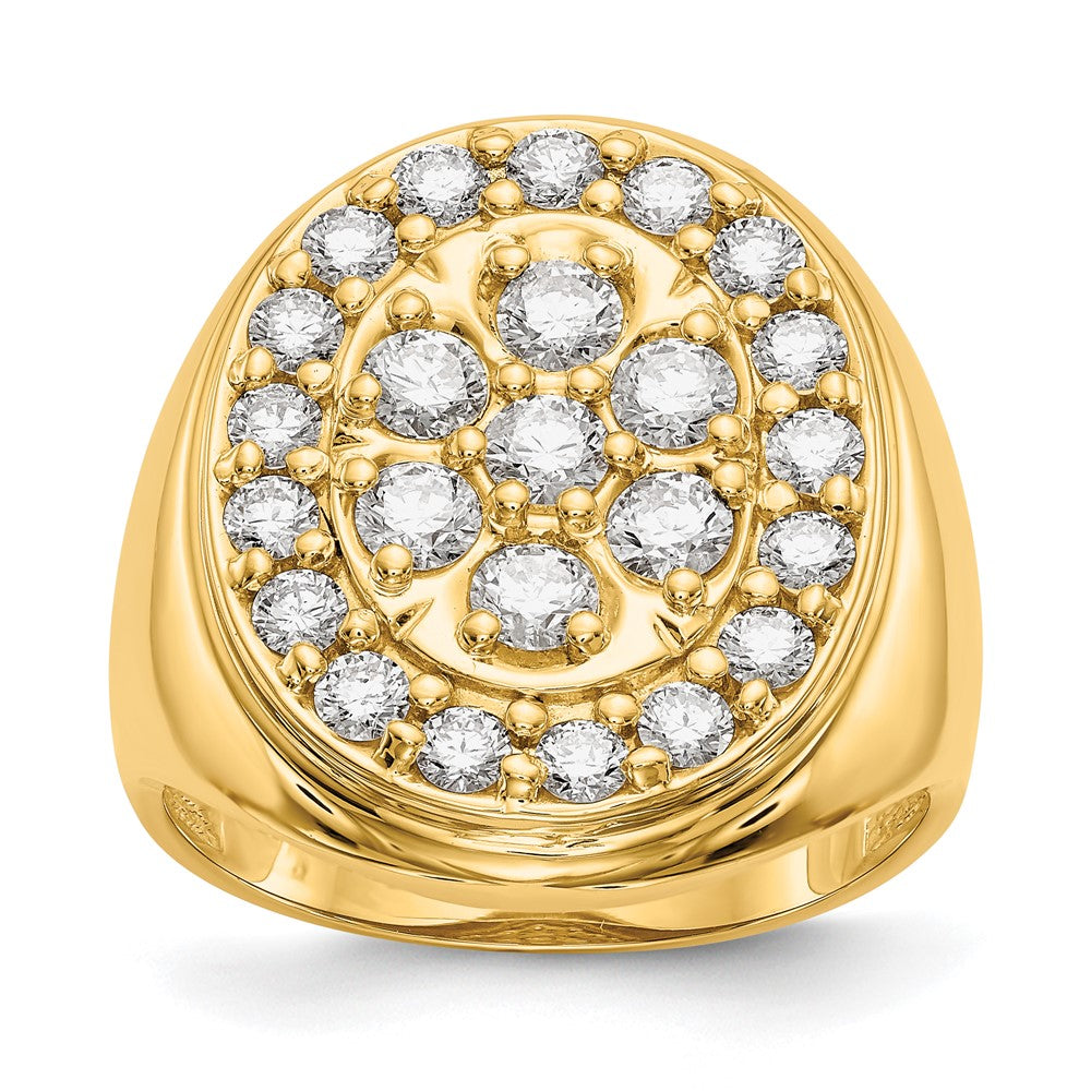 IB Goodman 14k 2 carat A Diamond Mens Cluster Ring