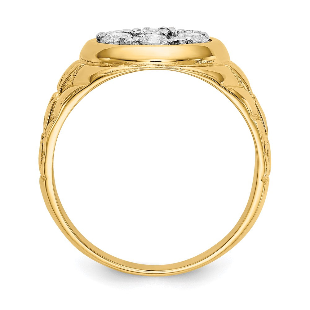 IB Goodman 14k 1 carat VS Diamond Mens Cluster Ring
