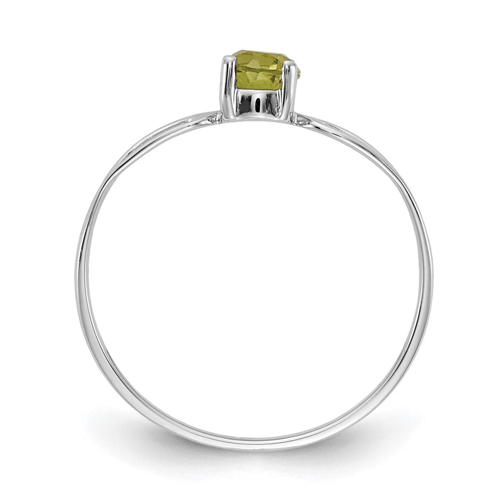 14k White Gold Peridot Ring