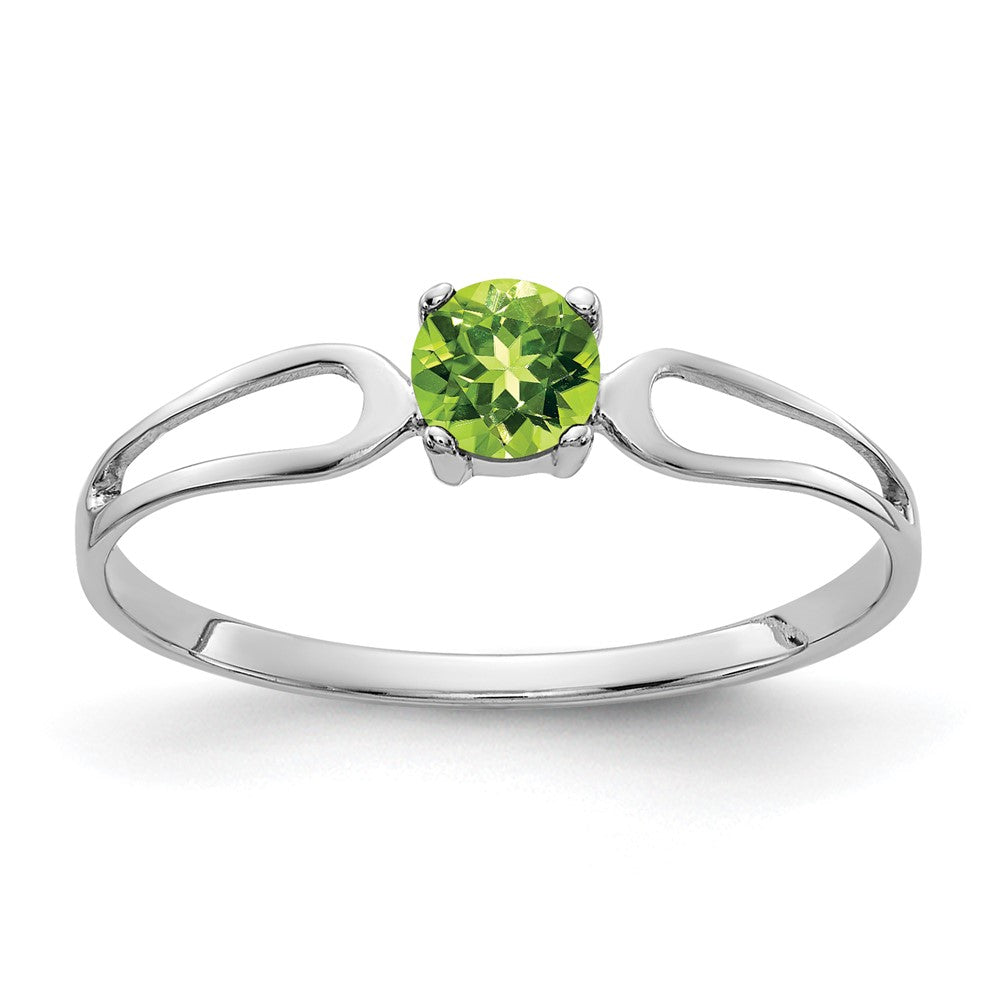 14k White Gold Peridot Ring