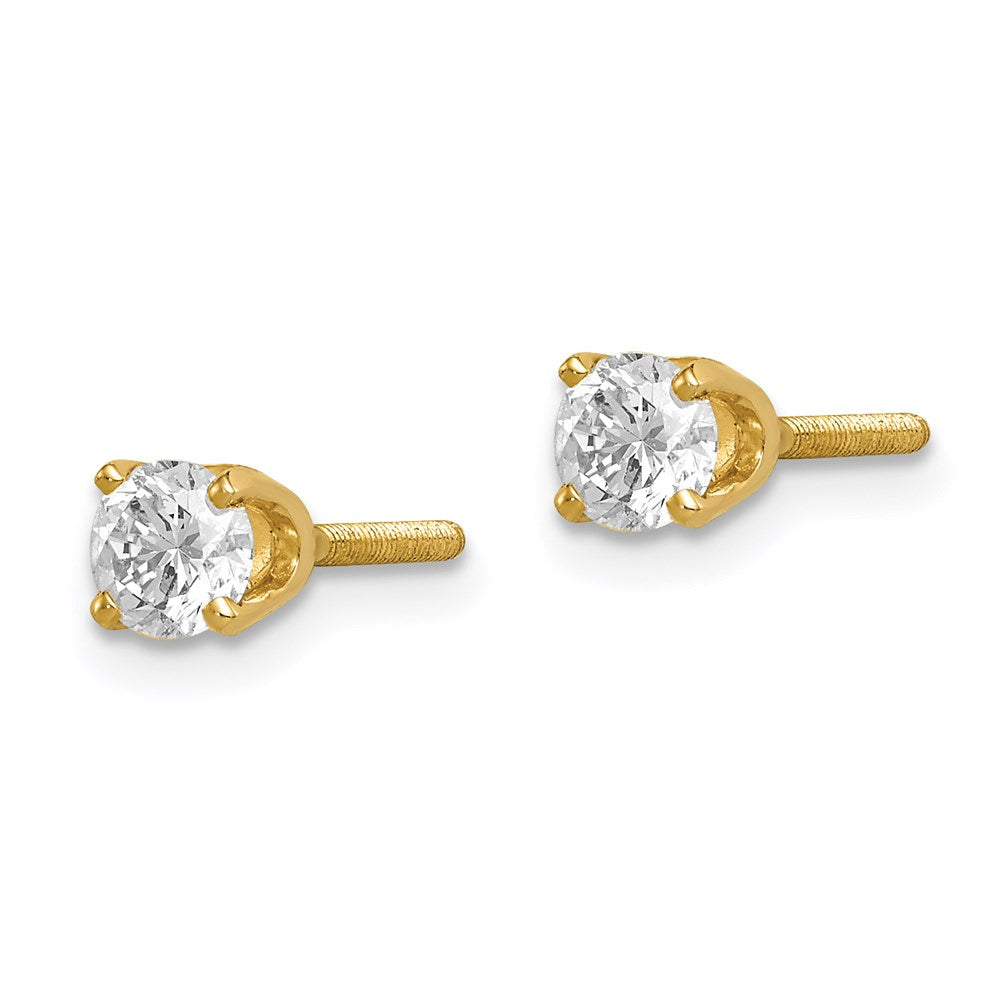 14k 1/3 carat Single Stud AA Diamond Earring