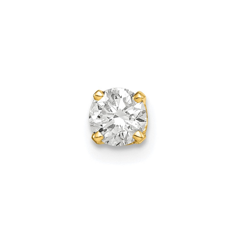 14k 1/3 carat Single Stud AA Diamond Earring